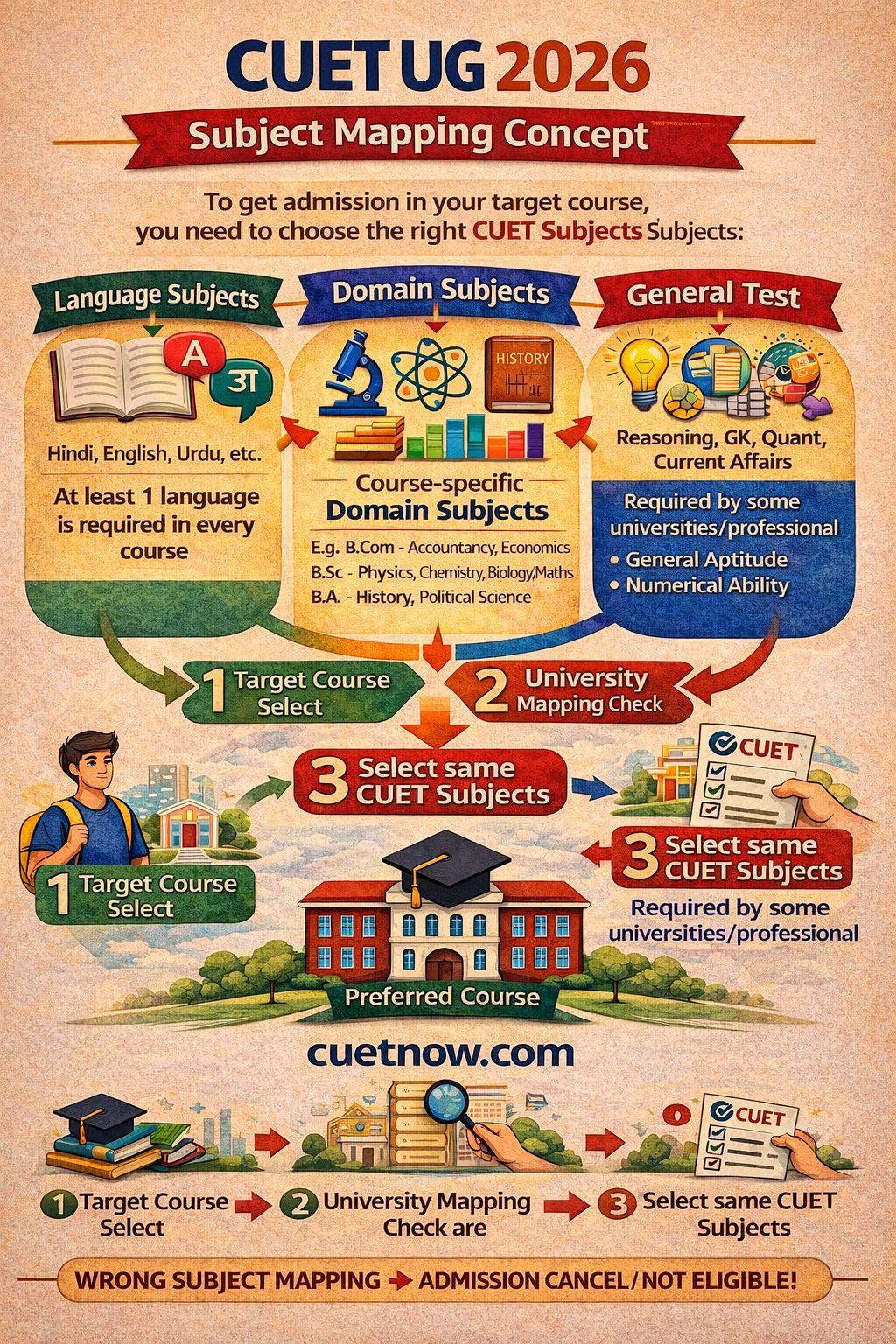 CUET-UG2026 Subject Mapping