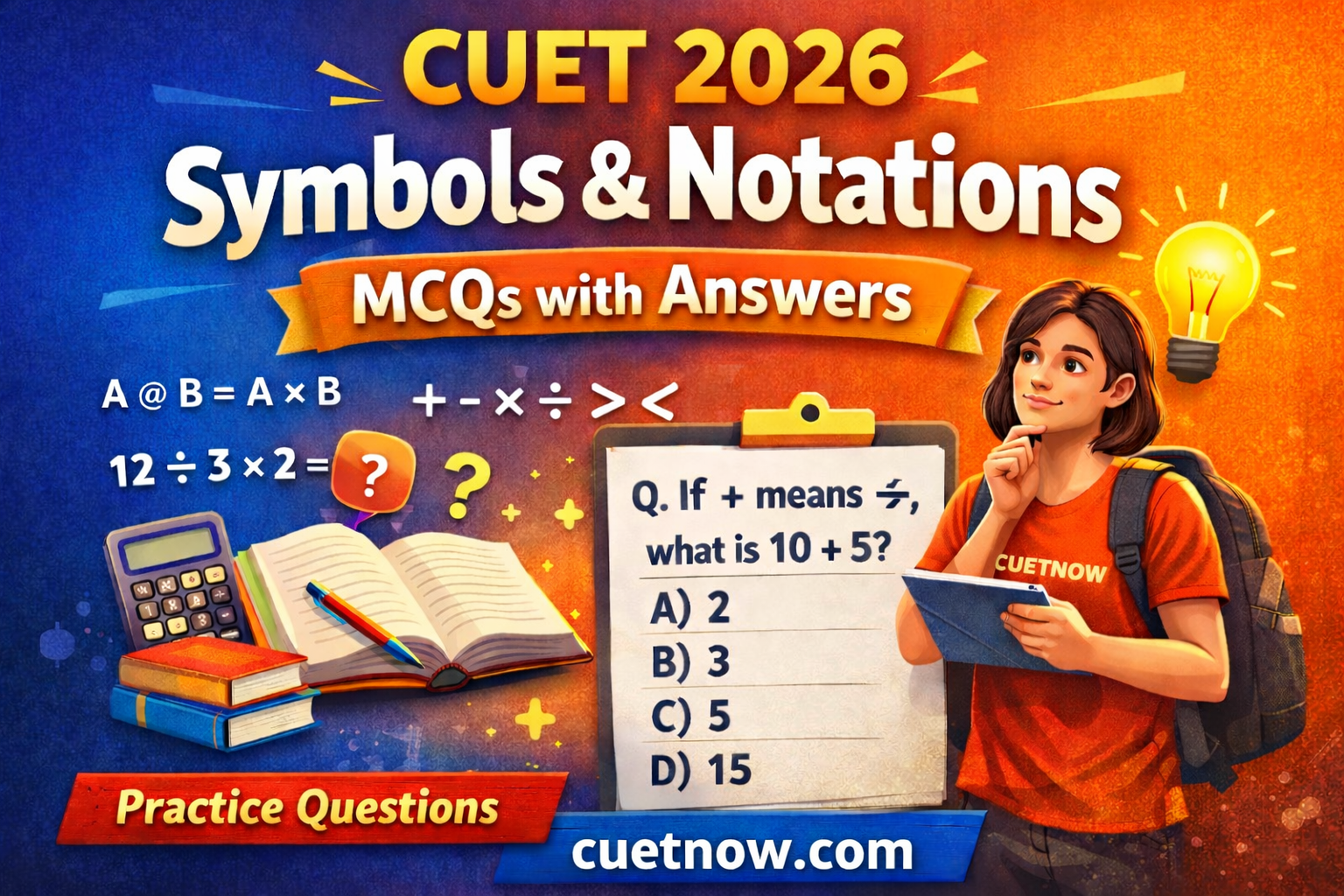CUET 2026 Symbols and Notations MCQs
