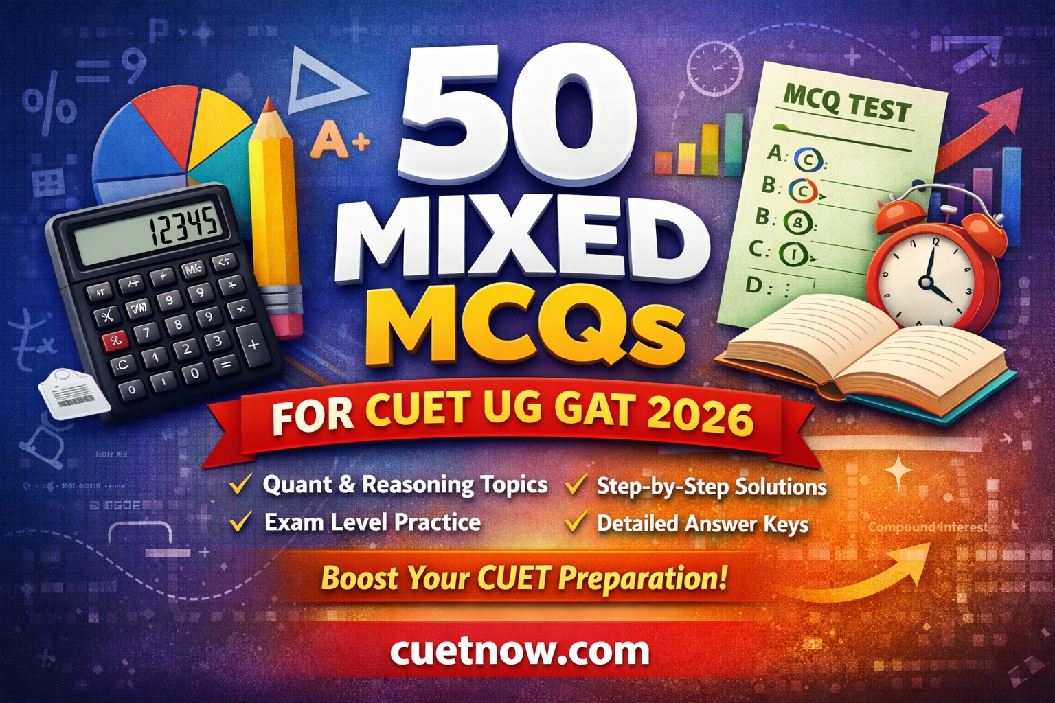 Important 50 MCQs for CUET GAT 2026 Preparation