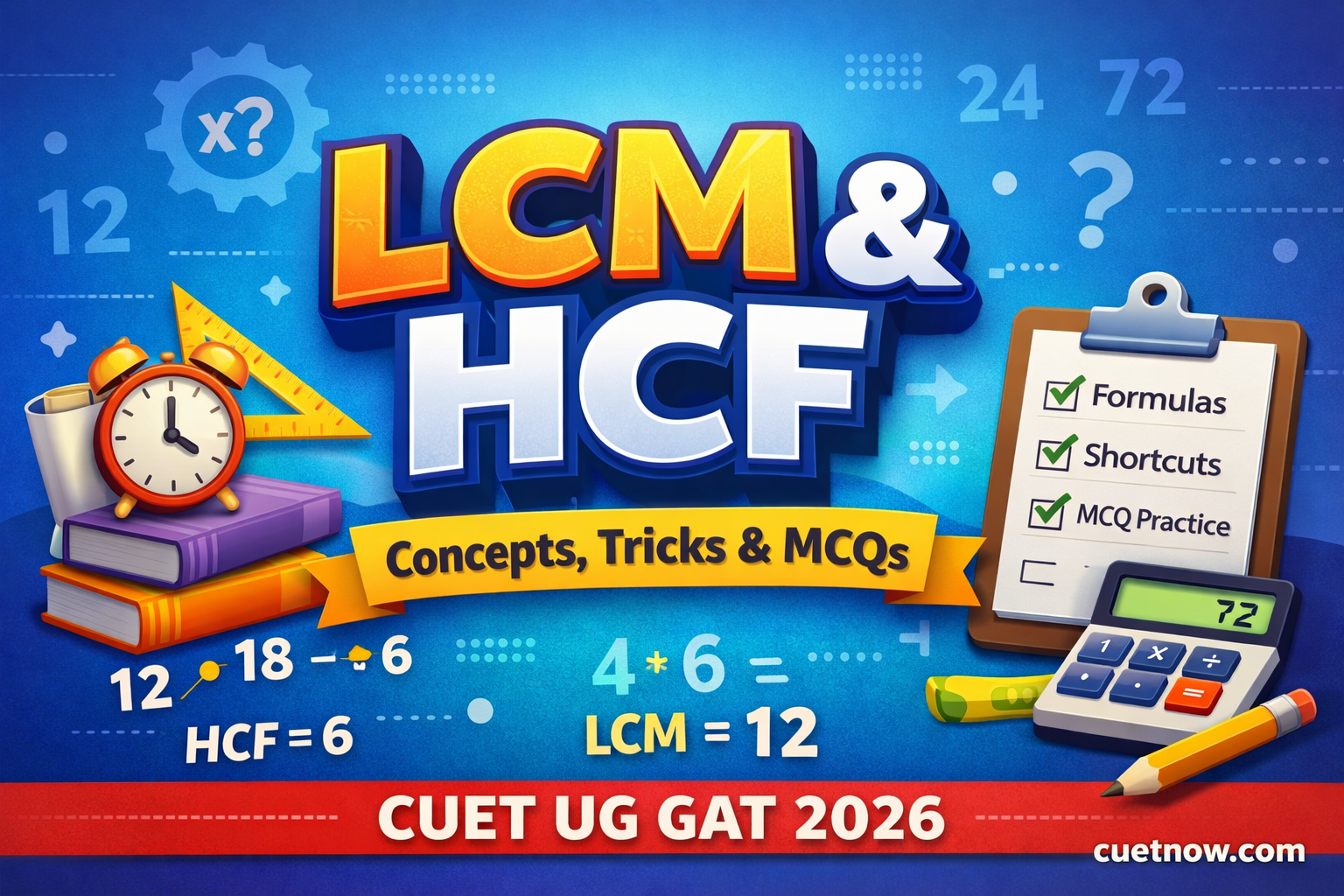 LCM and HCF for CUET UG GAT 2026