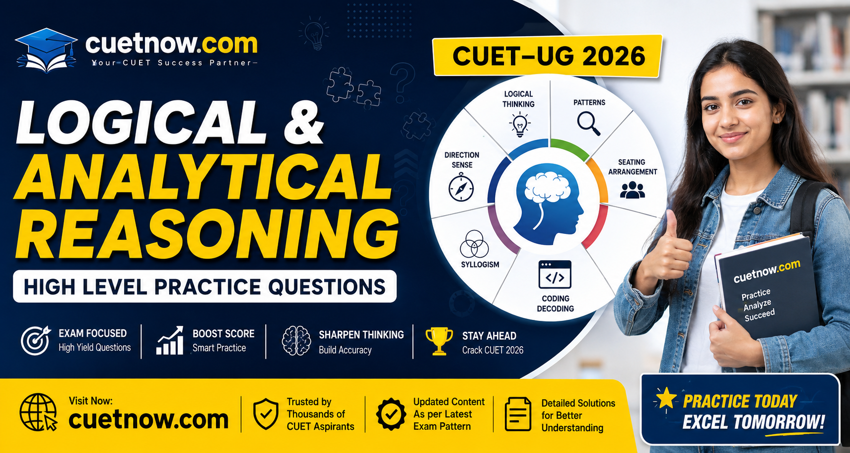 Logical and Analytical Reasoning for CUET-UG GAT 2026